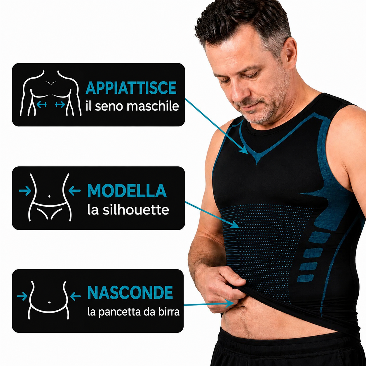 AlveneShape™ — Pancia, fianchi, ginecomastia. Risolti in secondi